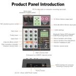 Aveek 4-Channel Bluetooth Audio Mixer with Effects