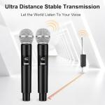 RUOVXWU Portable Dual Handheld Wireless Microphones