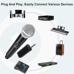 RUOVXWU Portable Dual Handheld Wireless Microphones