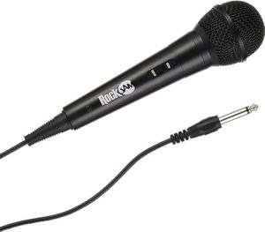 Rockjam Unidirectional Wired Karaoke Microphone - Black