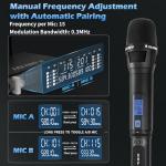 Wireless UHF Handheld Microphone Set for DJs