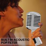Pyle Retro Dynamic Vocal Microphone with XLR Cable