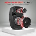 Pyle 1000W Portable Bluetooth PA System with Microphone