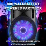 Fenton Portable 15" DJ PA Speaker System with Bluetooth