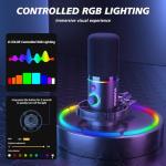 MAONO RGB Dynamic Microphone Set with Boom Arm