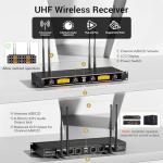 TONOR UHF Wireless Microphone System with 4 Mics