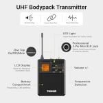 TONOR UHF Wireless Microphone System with 4 Mics
