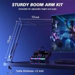 MAONO RGB Dynamic Microphone Set with Boom Arm