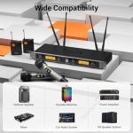 TONOR UHF Wireless Microphone System with 4 Mics