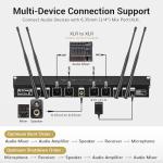 TONOR UHF Wireless Microphone System with 4 Mics