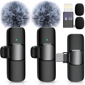 Wireless Lavalier Microphone Set for iPhone & Android