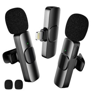 BYbrutek Wireless Lavalier Microphones for iPhone/iPad
