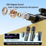 Wireless Mini Lavalier Microphone with Noise Cancellation
