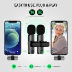 BYbrutek Wireless Lavalier Microphones for iPhone/iPad