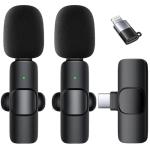 2-Pack Wireless Lavalier Mics with Noise Reduction