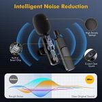 2-Pack Wireless Lavalier Mics with Noise Reduction