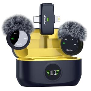 YEJATA Wireless Microphone for iPhone and Android