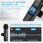2 Pack Wireless Lavalier Microphones for iPhone and Android