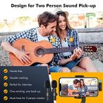 2-Pack Wireless Lavalier Mics with Noise Reduction
