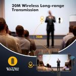 2-Pack Wireless Lavalier Mics with Noise Reduction