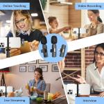 2 Pack Wireless Lavalier Microphones for iPhone and Android