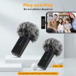 AURTEC Wireless Lavalier Mic Set with Charging Case