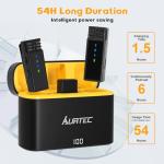 AURTEC Wireless Lavalier Mic Set with Charging Case