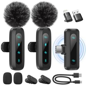 Wireless Lavalier Microphone Set for iPhone & Android