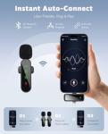 Dual Wireless Mini Lavalier Microphones for Mobile