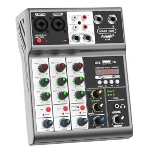 Aveek 4-Channel Bluetooth Audio Mixer with Effects