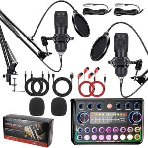 All-in-One DJ Mixer and Podcast Equipment Bundle