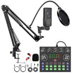 KoolMika Podcast Equipment Bundle with DJ Mixer