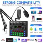 KoolMika Podcast Equipment Bundle with DJ Mixer