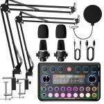 SINWE Podcast Gear Bundle for 2 - All-in-One Mixer