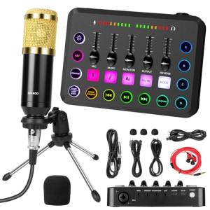 Podcasting Gear Bundle: Mixer, Mic, Audio Interface