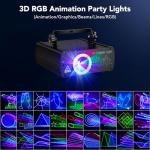 Ehaho 3D RGB Animation Party Disco Lights