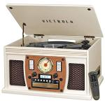 Victrola 8-in-1 Bluetooth Turntable Entertainment Center