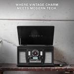 Victrola 8-in-1 Bluetooth Turntable Entertainment Center
