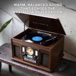Victrola 8-in-1 Bluetooth Turntable Entertainment Center