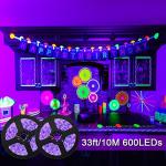 33 ft UV Black Light LED Strip with Transformer