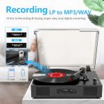 Bluetooth Record Player with Built-in Speakers & USB Recording