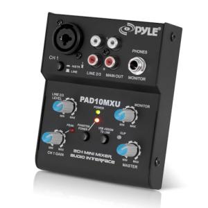 Pyle DJ Audio Mixer with USB Soundcard - PAD10MXU