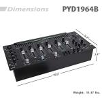 PYLE Bluetooth DJ Mixer - 6 Channels