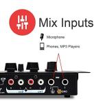 Wireless DJ Audio Mixer with Bluetooth Compatibility