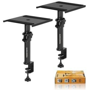 Vondynote Adjustable Desktop Clamp Speaker Stands 2-Pack
