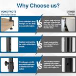 Vondynote Adjustable Desktop Clamp Speaker Stands 2-Pack