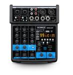 BOMGE 4 Channel DJ Mixer with Recording & Bluetooth