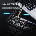 BOMGE 4 Channel DJ Mixer with Recording & Bluetooth