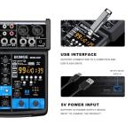 BOMGE 4 Channel DJ Mixer with Recording & Bluetooth