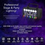 Miralin Sound Activated DJ Disco Lights with DMX